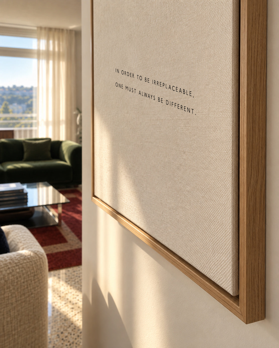 Chanel quote - Framed canvas detail