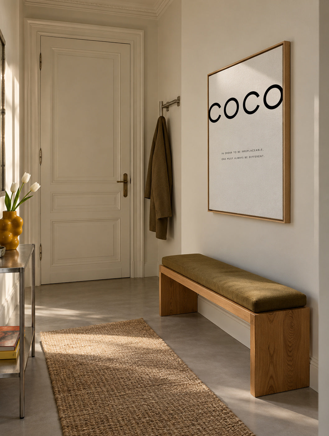 Chanel quote - Framed canvas in an interior