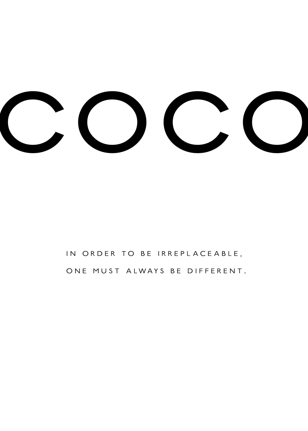 Chanel quote - Unframed art print