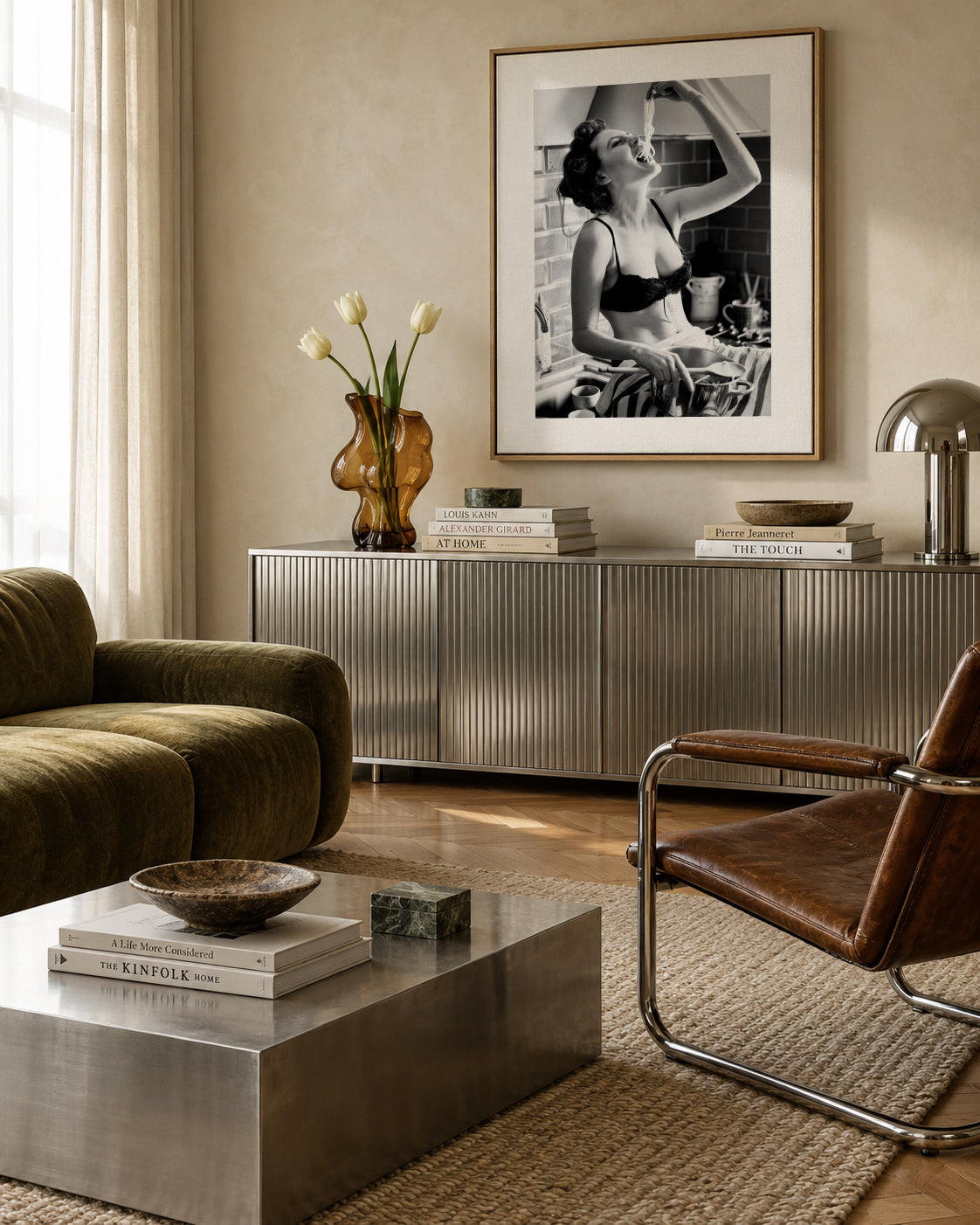 Pasta lover - Framed canvas in an interior