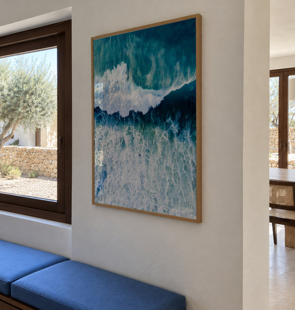 Wave - Framed poster in an interior