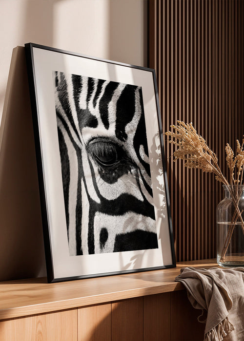 Dierenposter zebra close-up