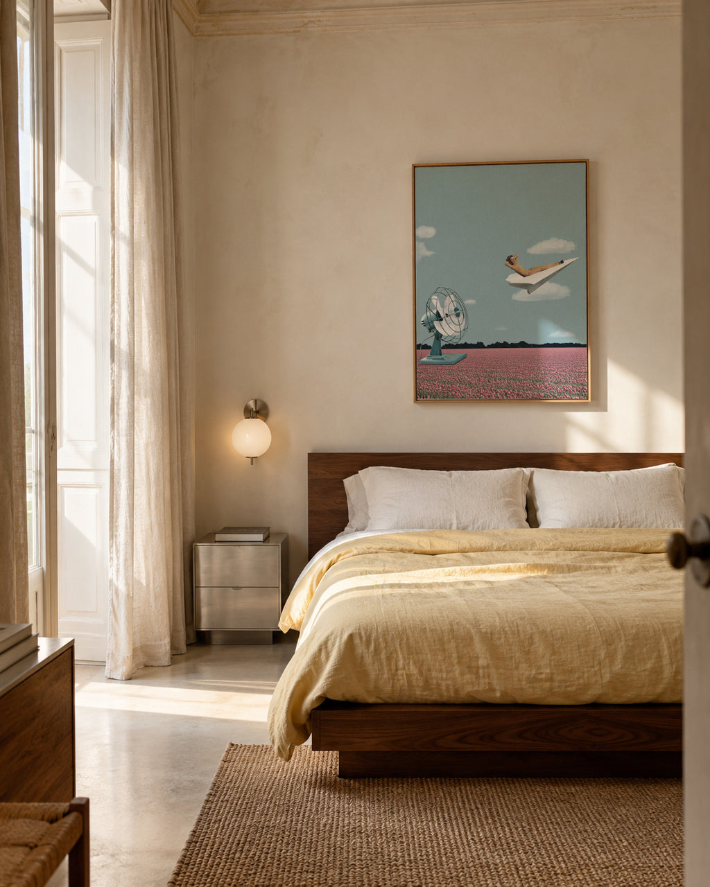 Where the wind takes me - Framed canvas in an interior