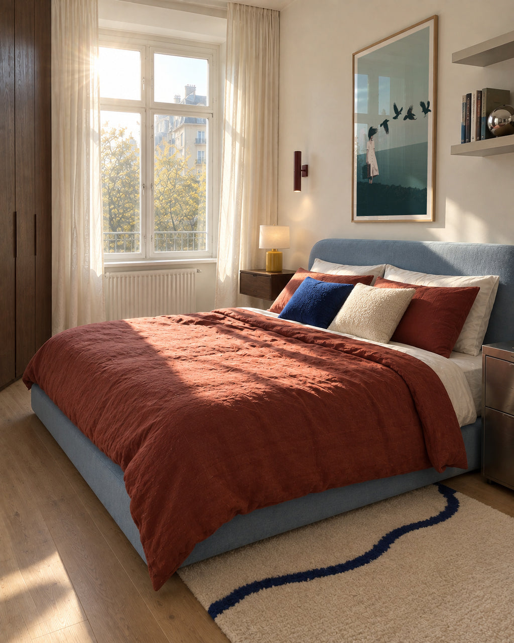 I am starting to forget your face - Framed poster in an interior
