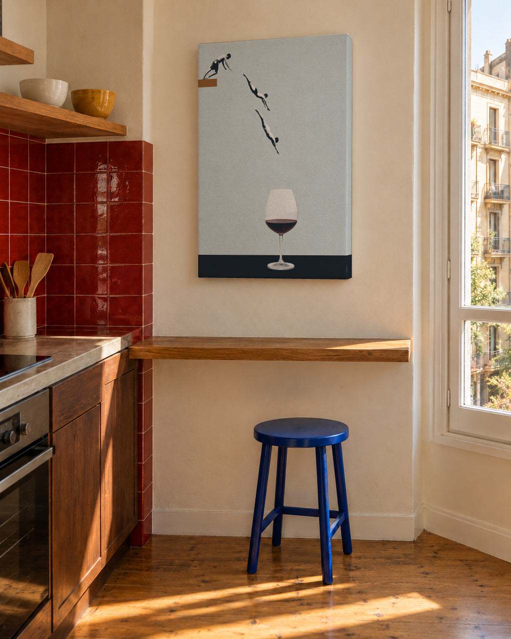 Your best friends forget you get old - Unframed canvas in an interior