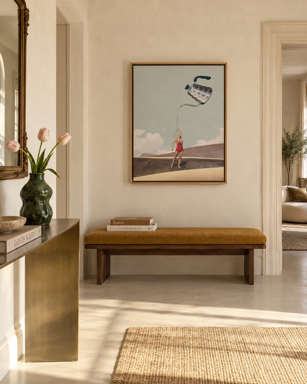 Stay hydrated - Framed canvas in an interior