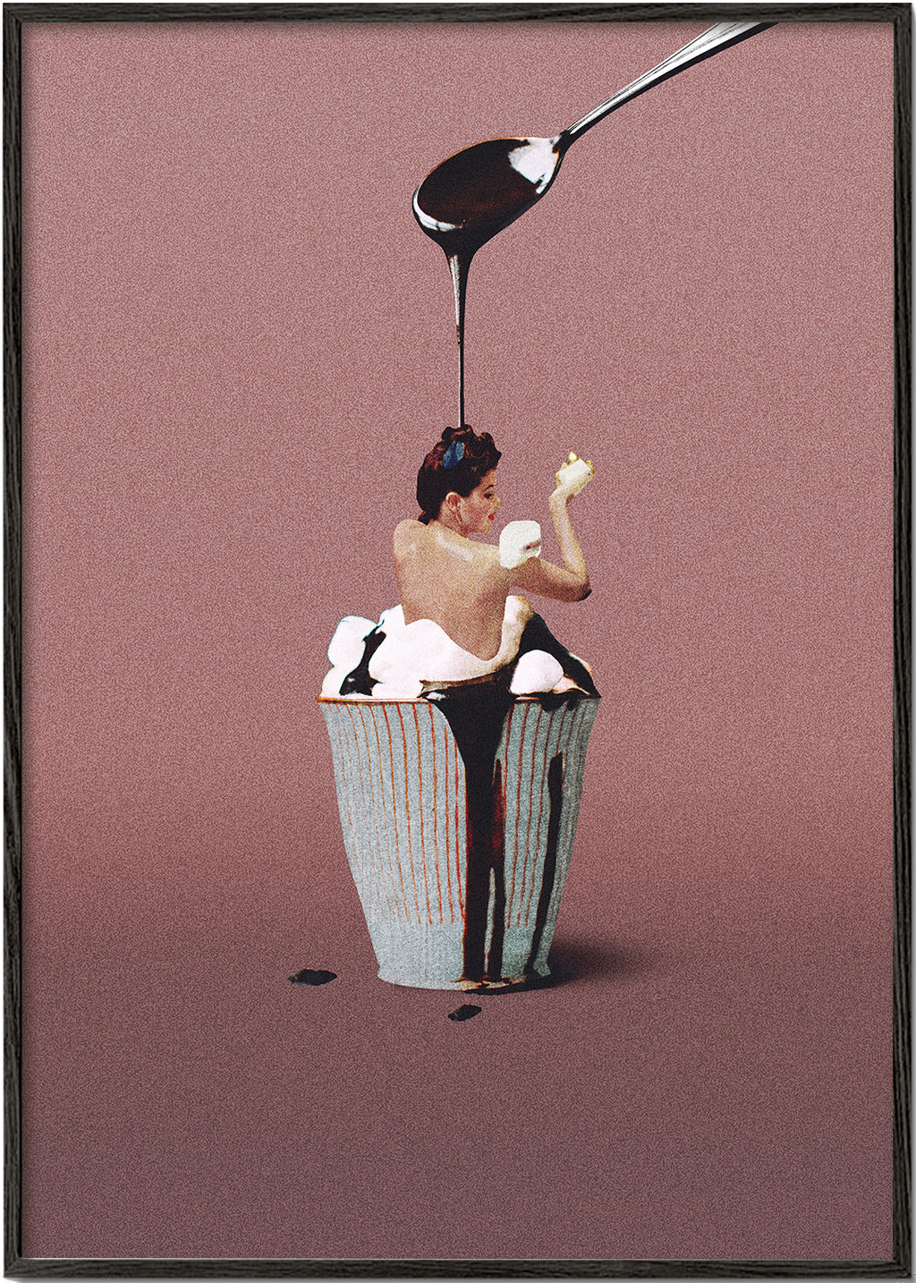 Keuken kunst met surreal cupcake