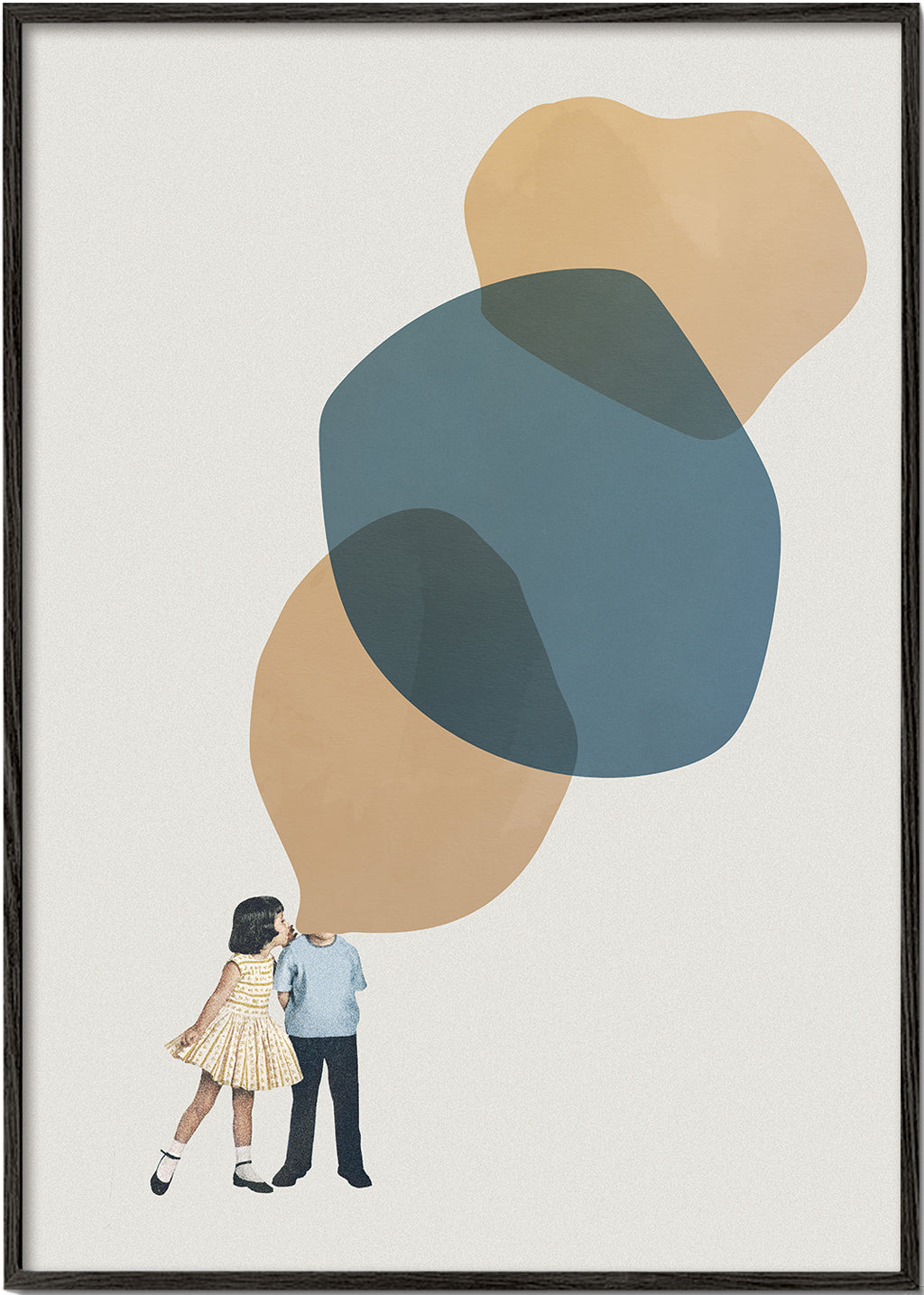 Kinderposter kus en organische vormen