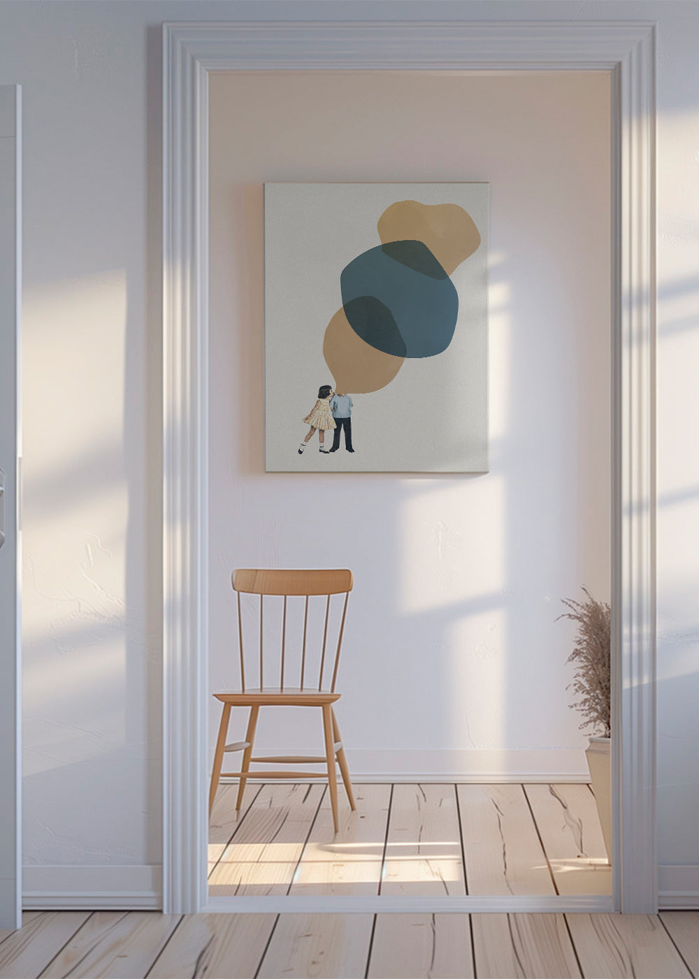 Kinderposter kus en organische vormen