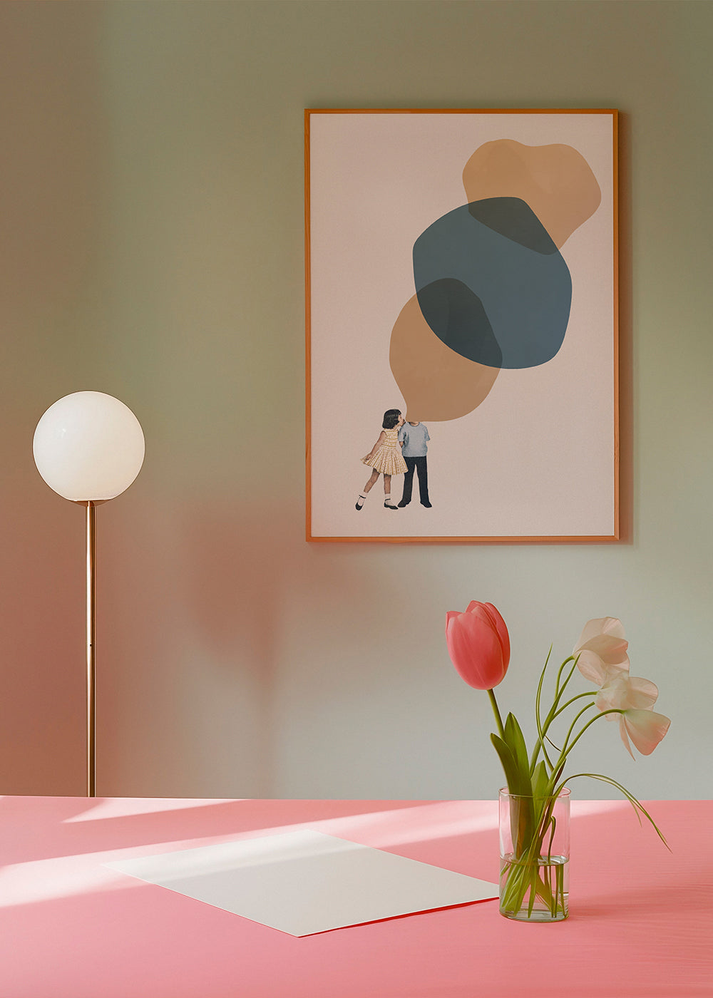 Kinderposter kus en organische vormen