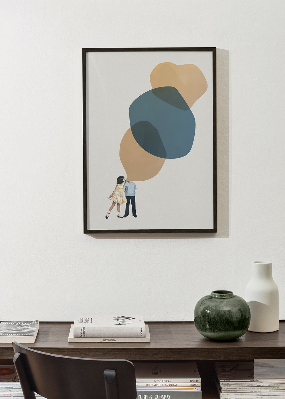 Kinderposter kus en organische vormen