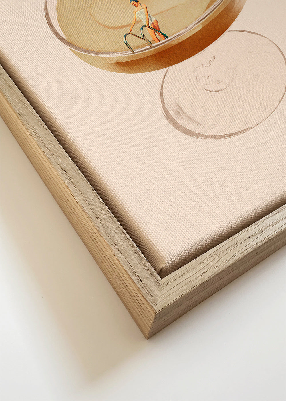 Keuken kunst met minimalistische cocktail illustratie