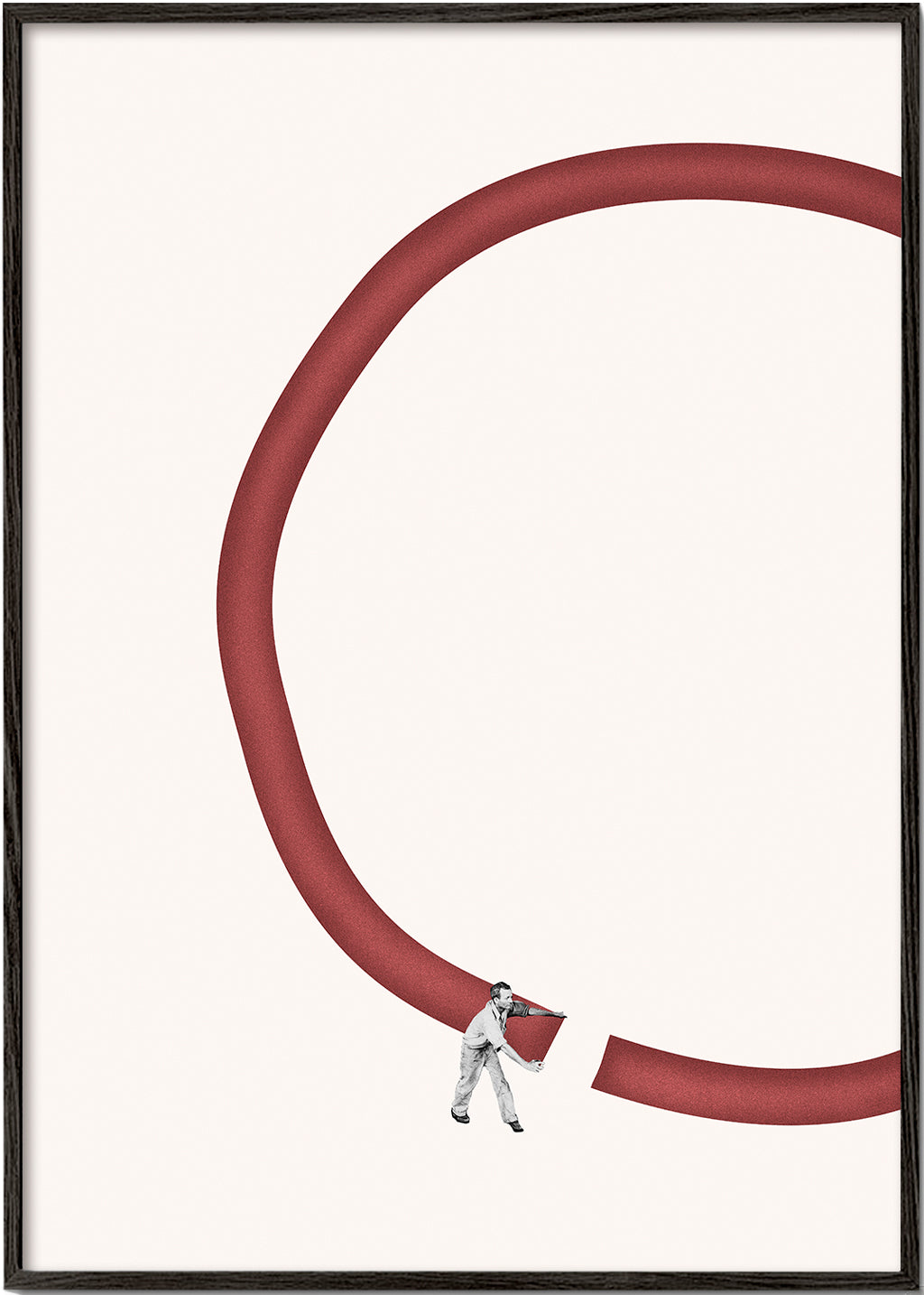 Minimalistische rode cirkel illustratie