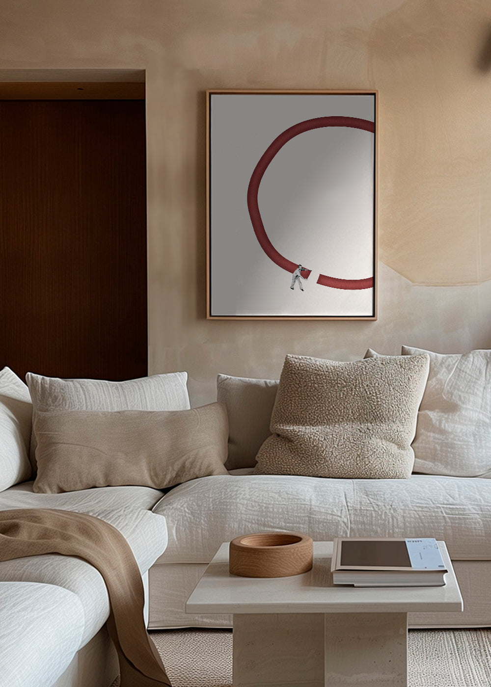 Minimalistische rode cirkel illustratie