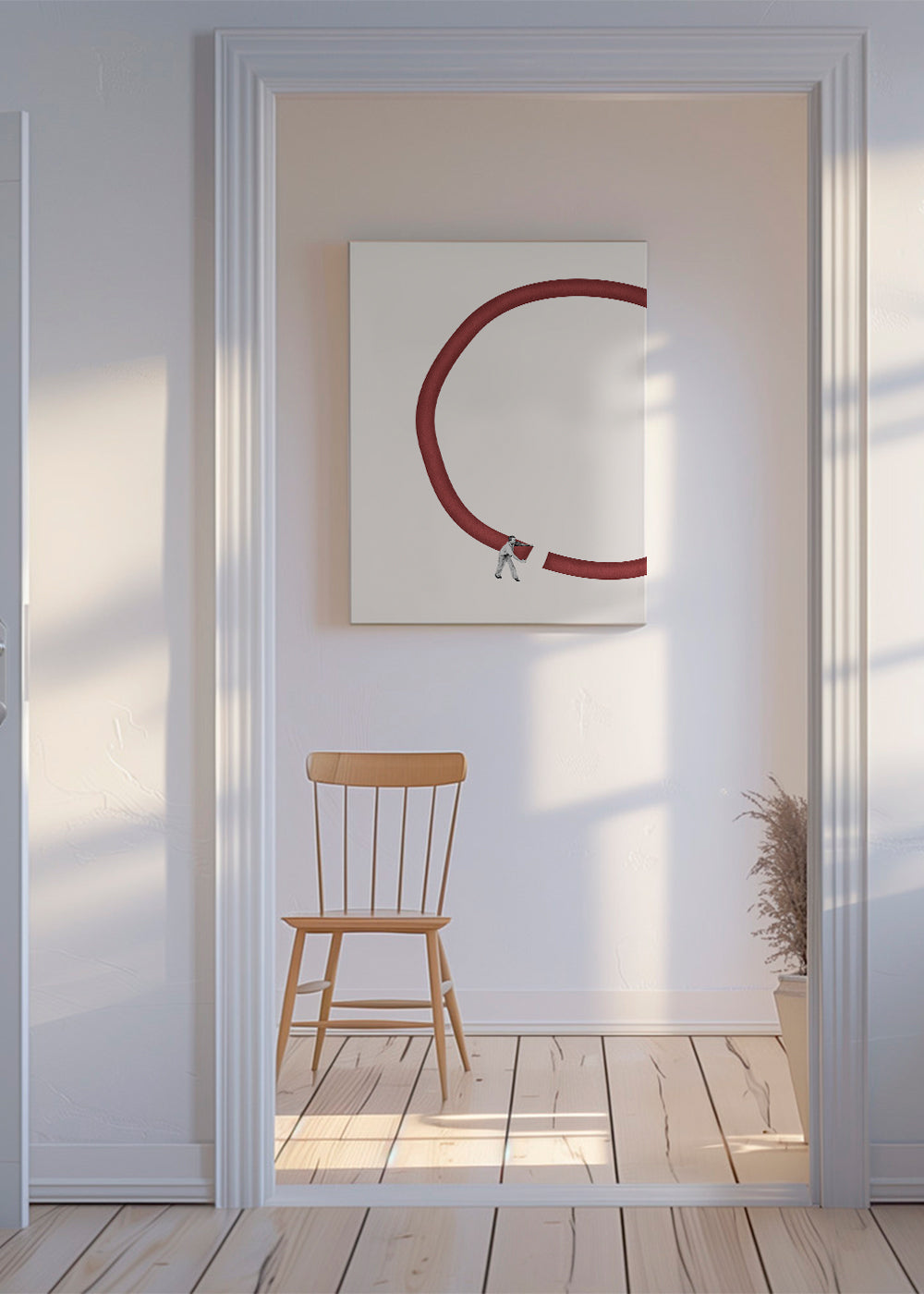 Minimalistische rode cirkel illustratie