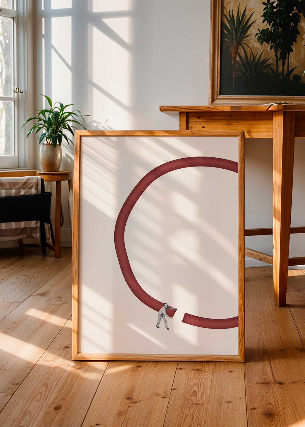 Minimalistische rode cirkel illustratie