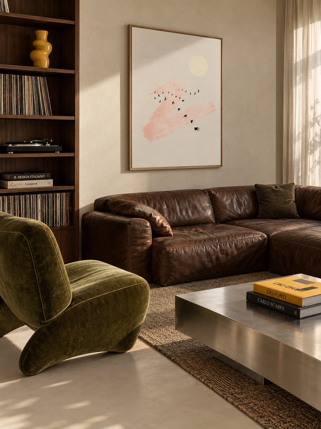 Sun and heaven - Framed canvas in an interior