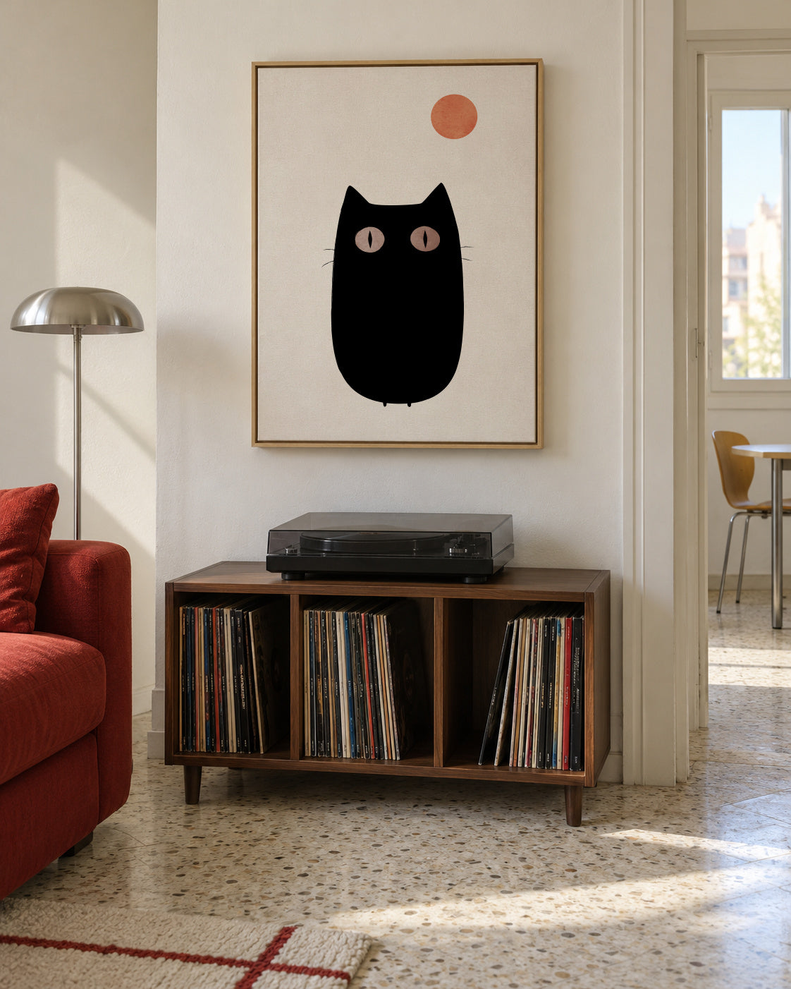 The cat - Framed canvas in an interior