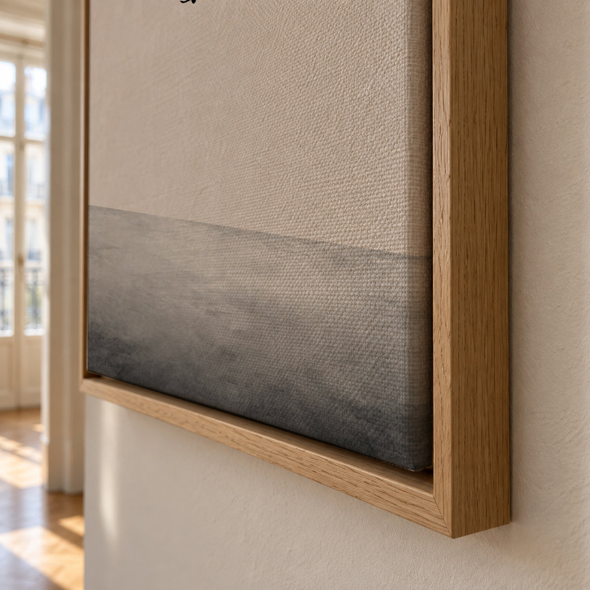 The ocean - Framed canvas detail