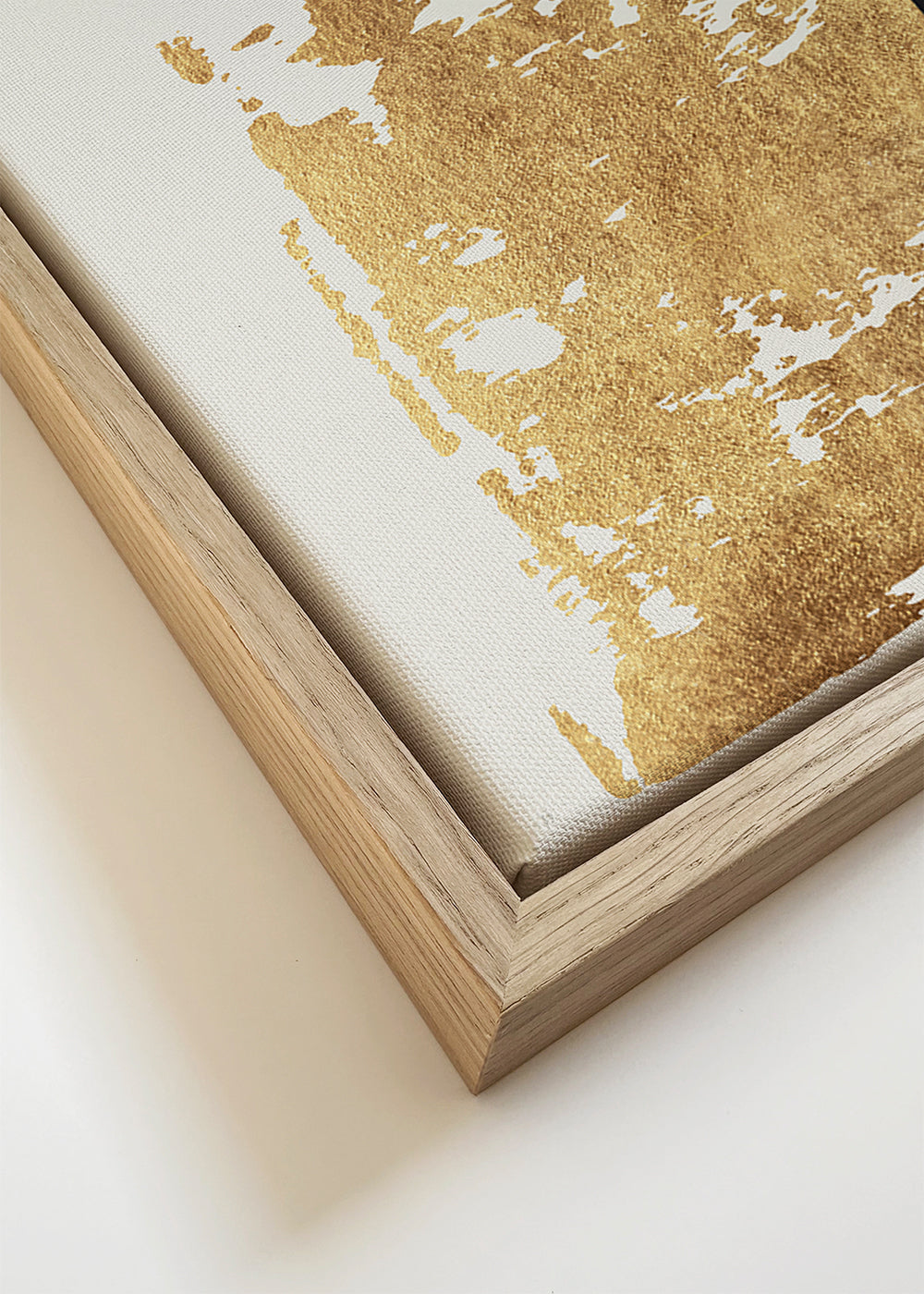 Botanische print: zwarte klaproos met gouden textuur