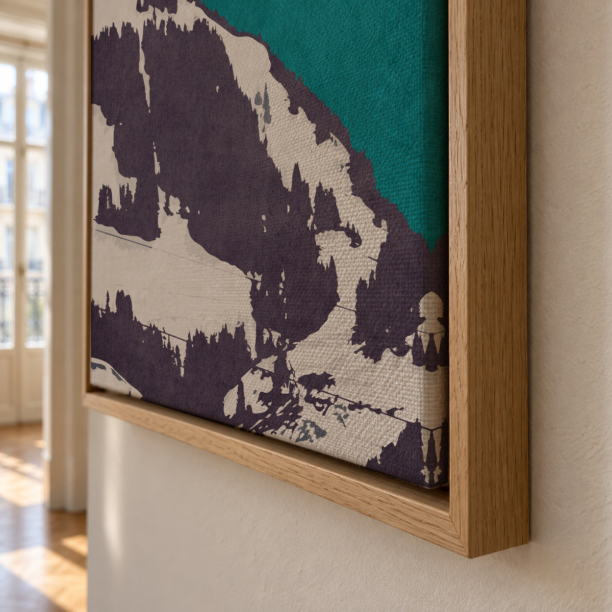 Les Alpes - Framed canvas detail