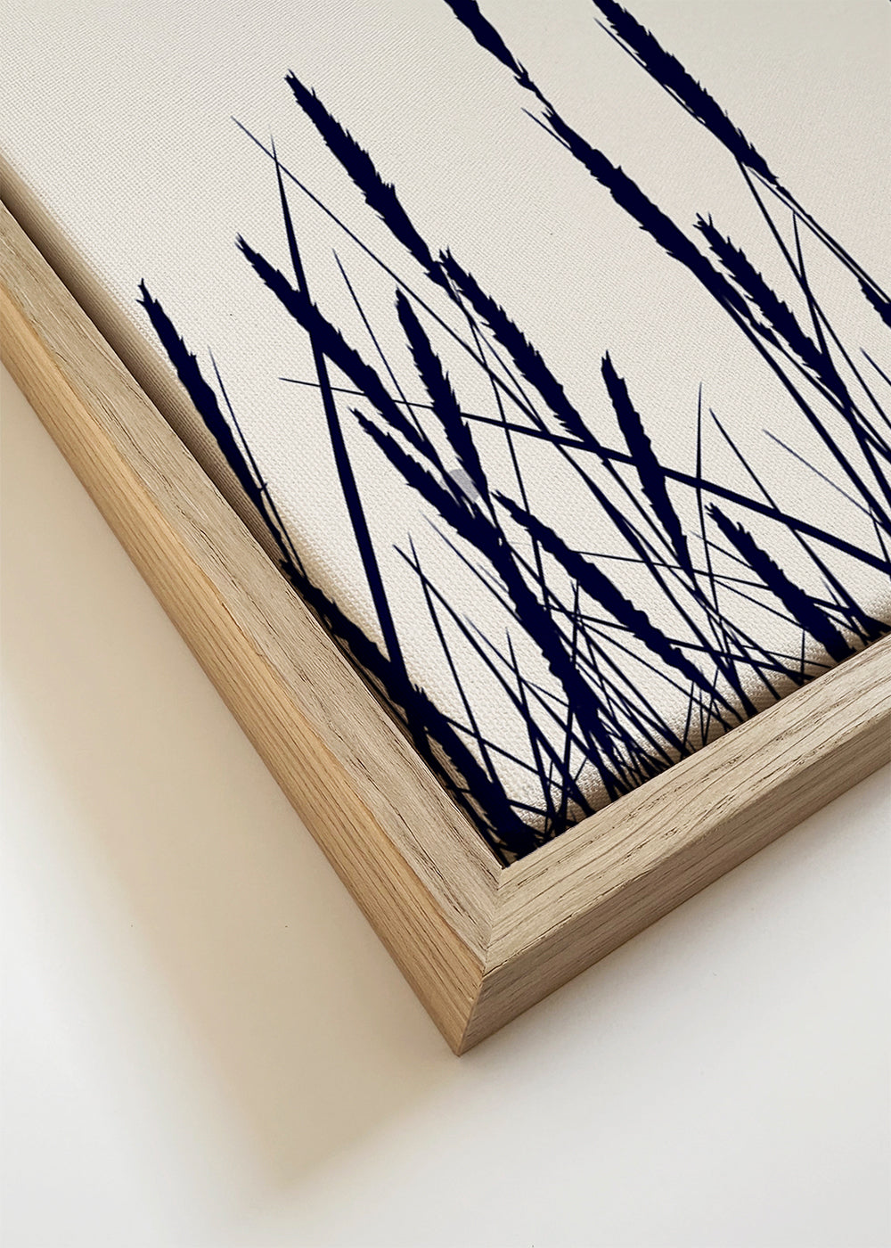 Botanische poster met riet en zonsopgang