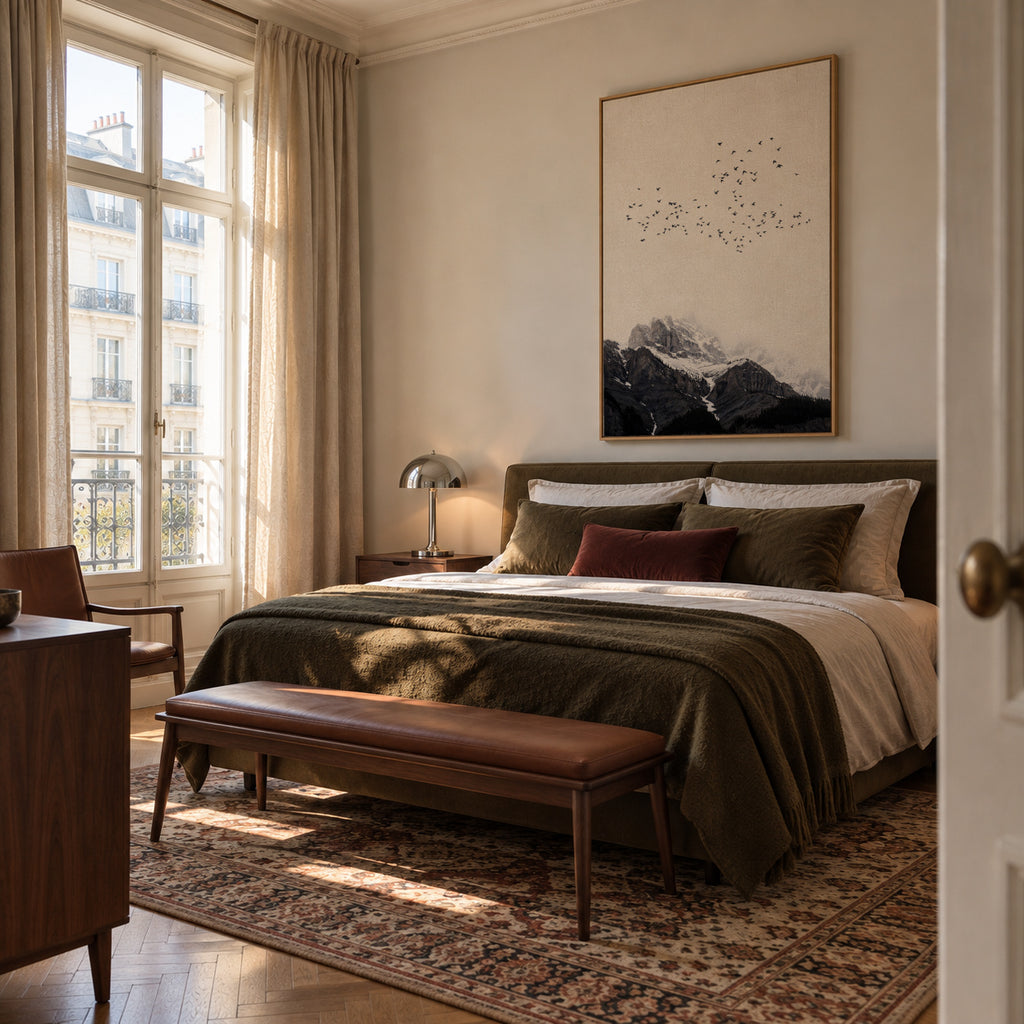 The mountain - Framed canvas in an interior