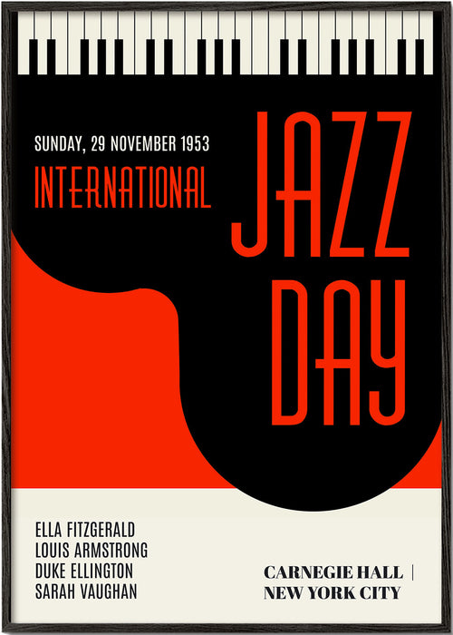 Vintage poster Jazz Day typografie