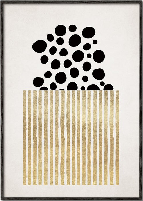 Keuken kunst Popcorn met gouden korrels