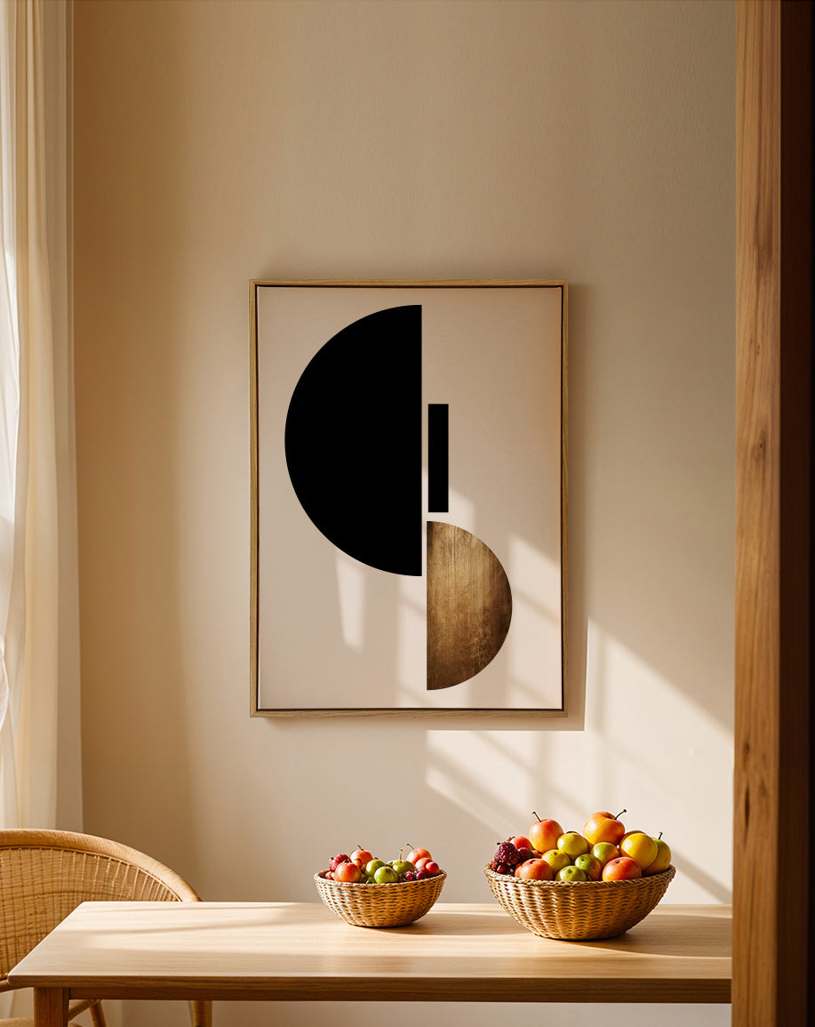 Shape No.3 - Framed canvas in an interior