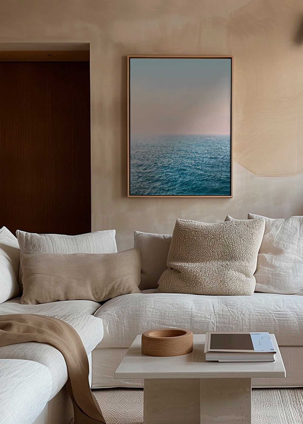 Landschap kunst: pastelkust horizon