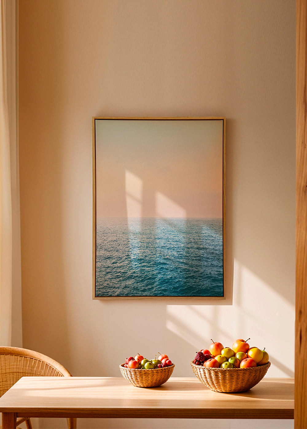 Landschap kunst: pastelkust horizon
