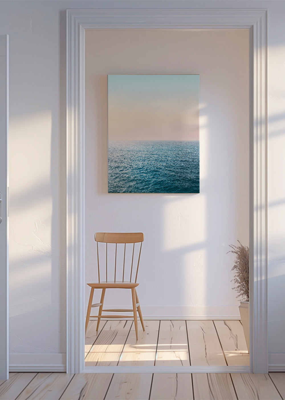 Landschap kunst: pastelkust horizon