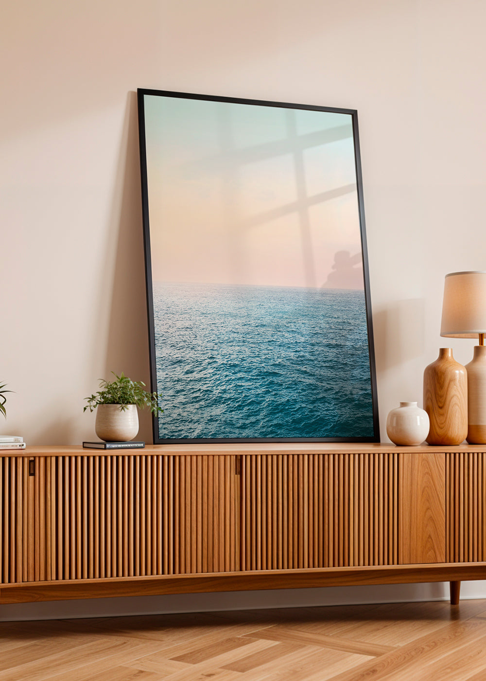 Landschap kunst: pastelkust horizon
