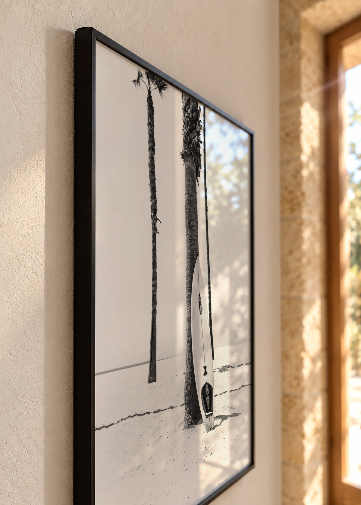 Surfboard BW - Framed poster detail