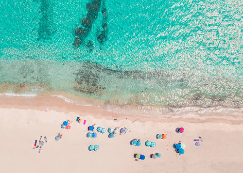 Landschap kunst: luchtfoto van het strand