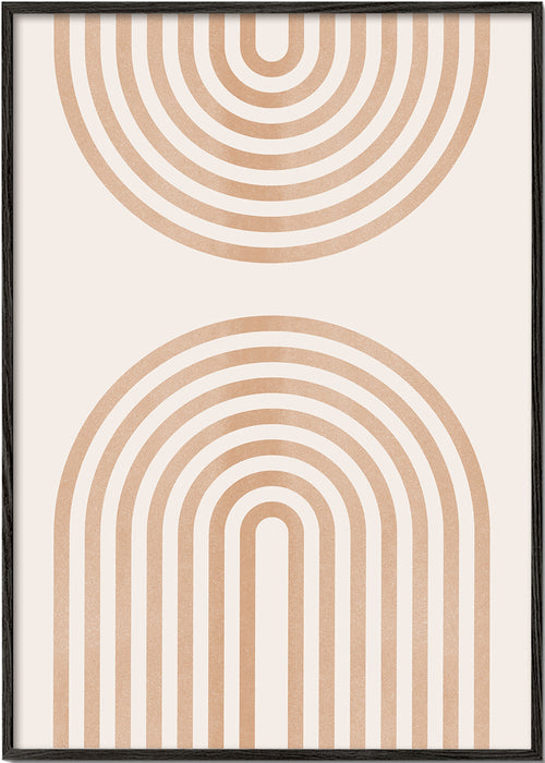 Geometrische poster met minimalistische bogen