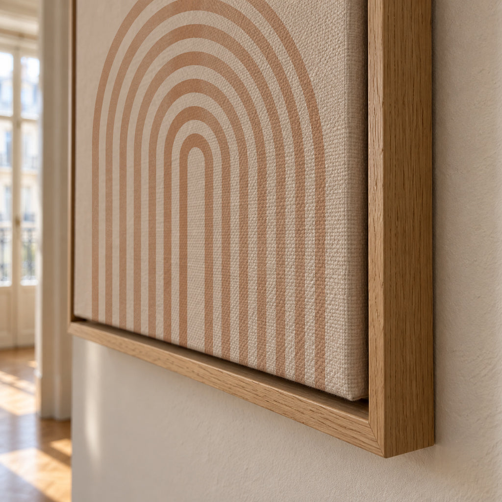 Two Peach Arches - Framed canvas detail