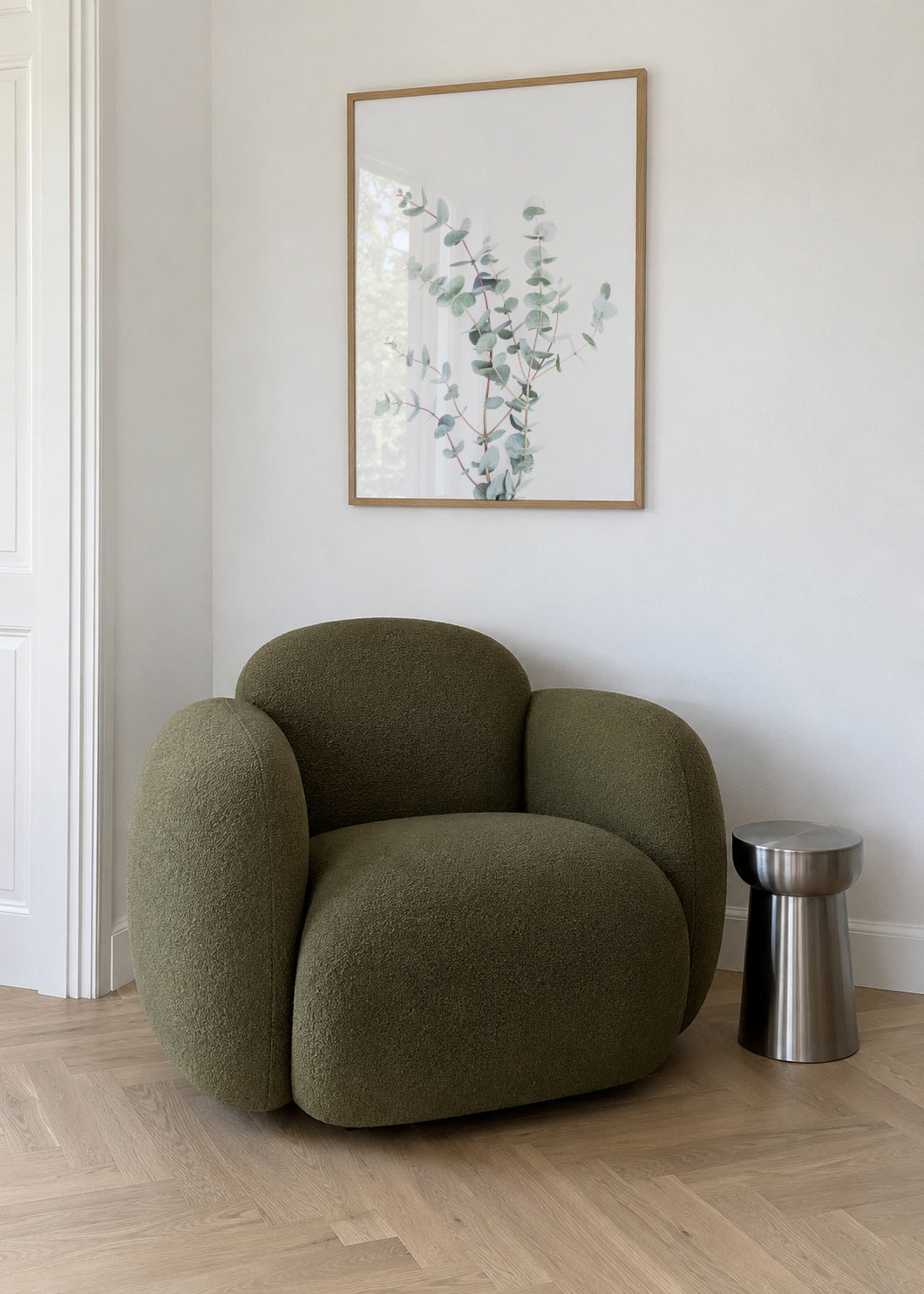 Eucalyptus Branch - Framed poster in an interior