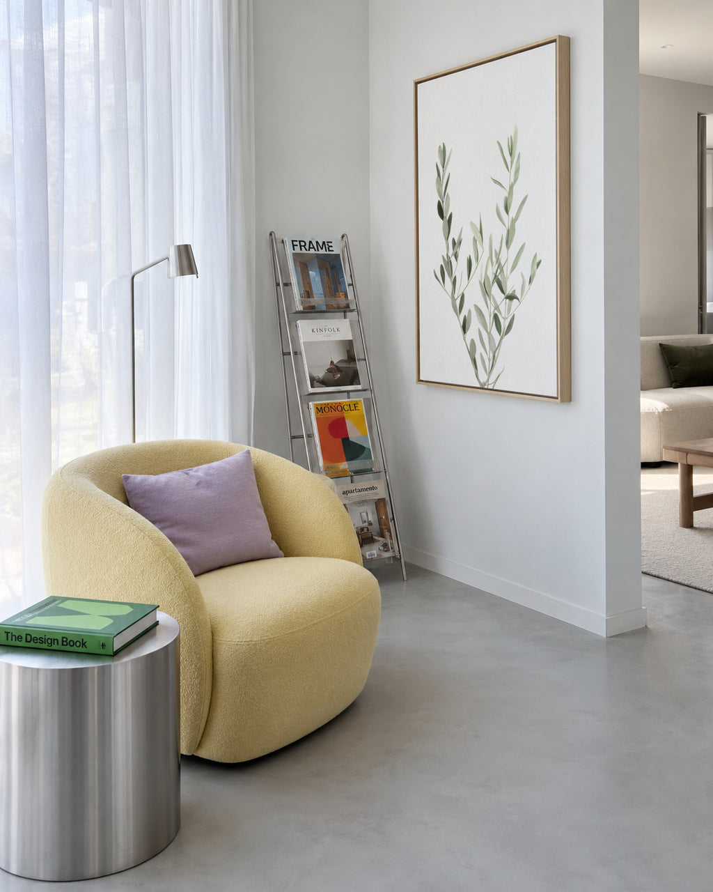 Olive Branch - Framed canvas in an interior