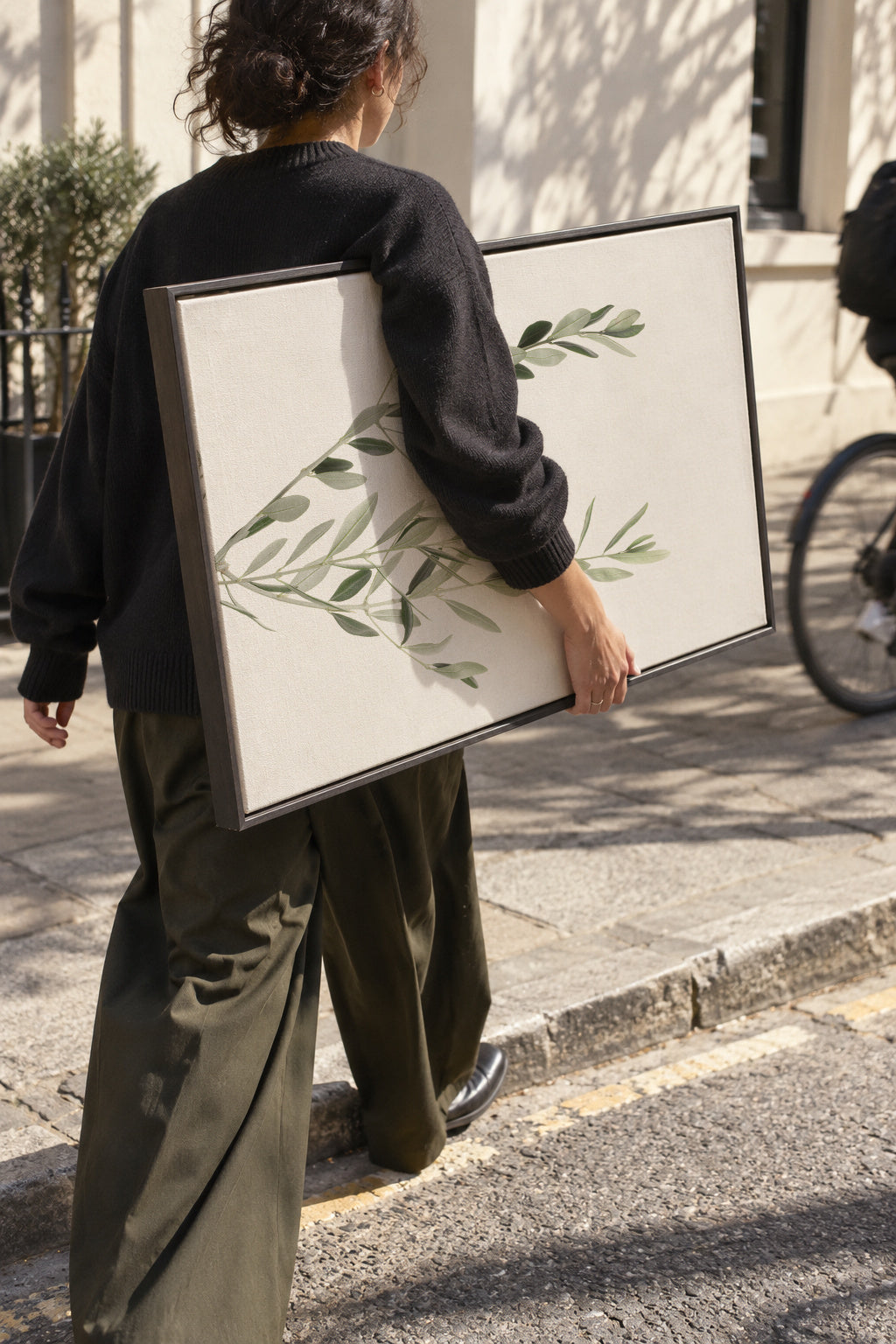Olive Branch - Framed canvas in an interior