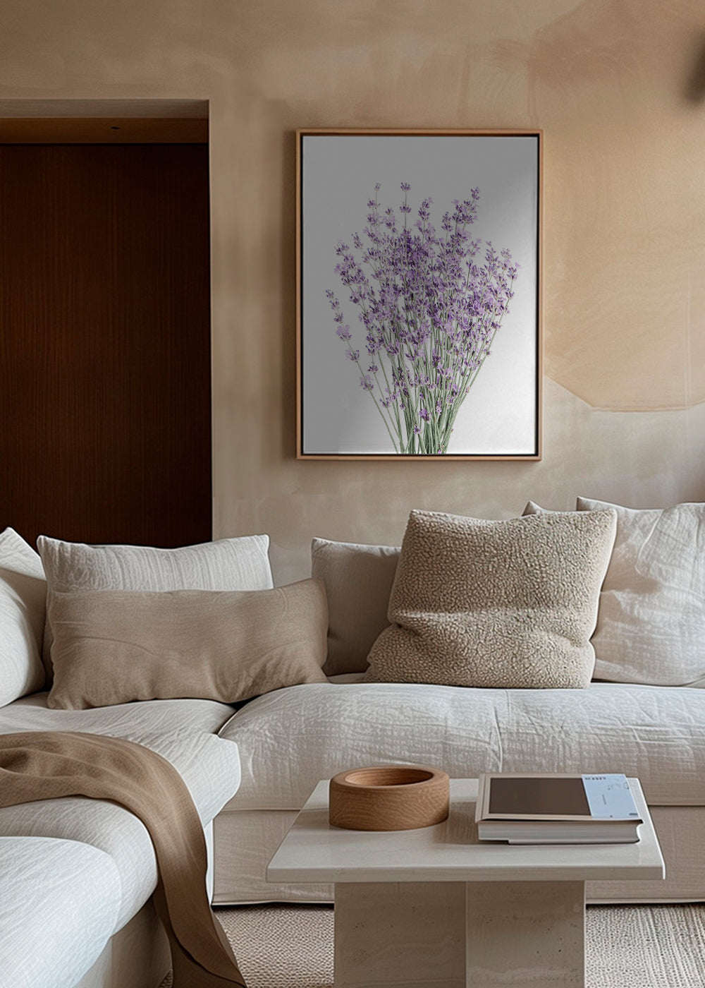 Botanische print: lavendelboeket