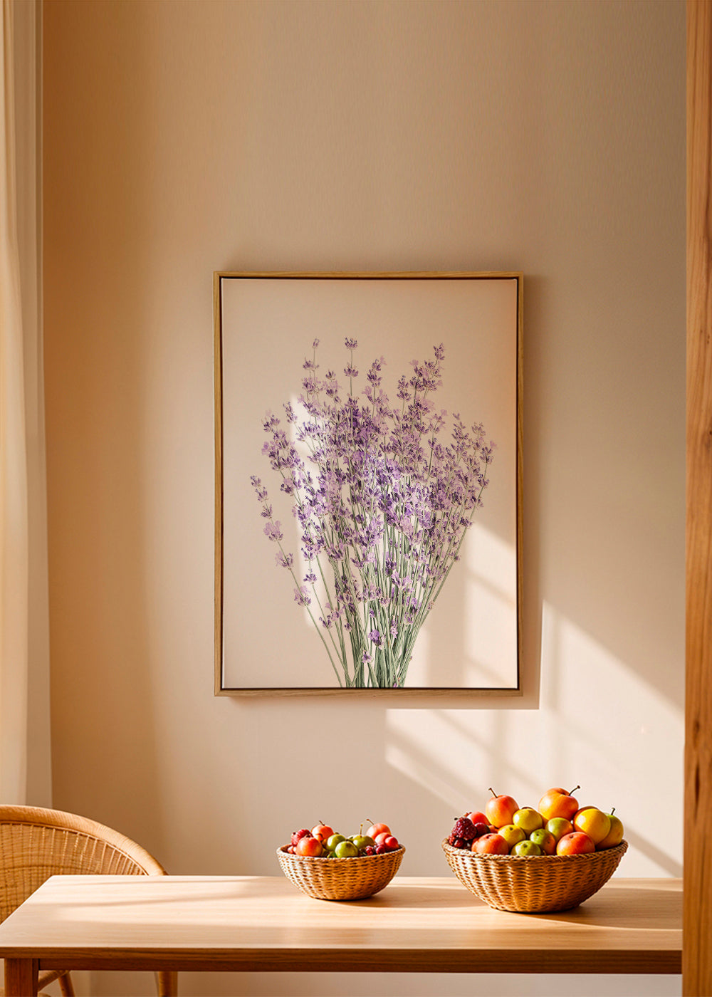 Botanische print: lavendelboeket