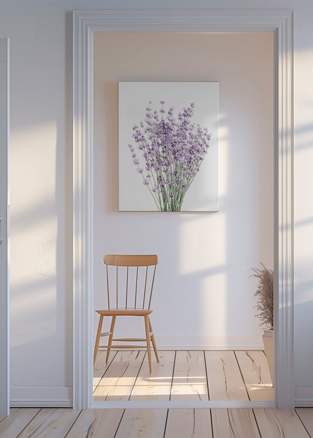 Botanische print: lavendelboeket
