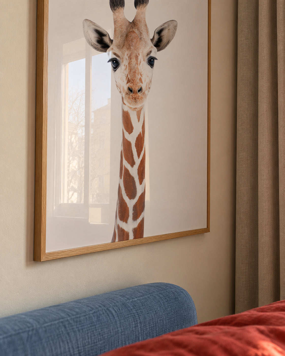 Baby Giraffe - Framed poster detail