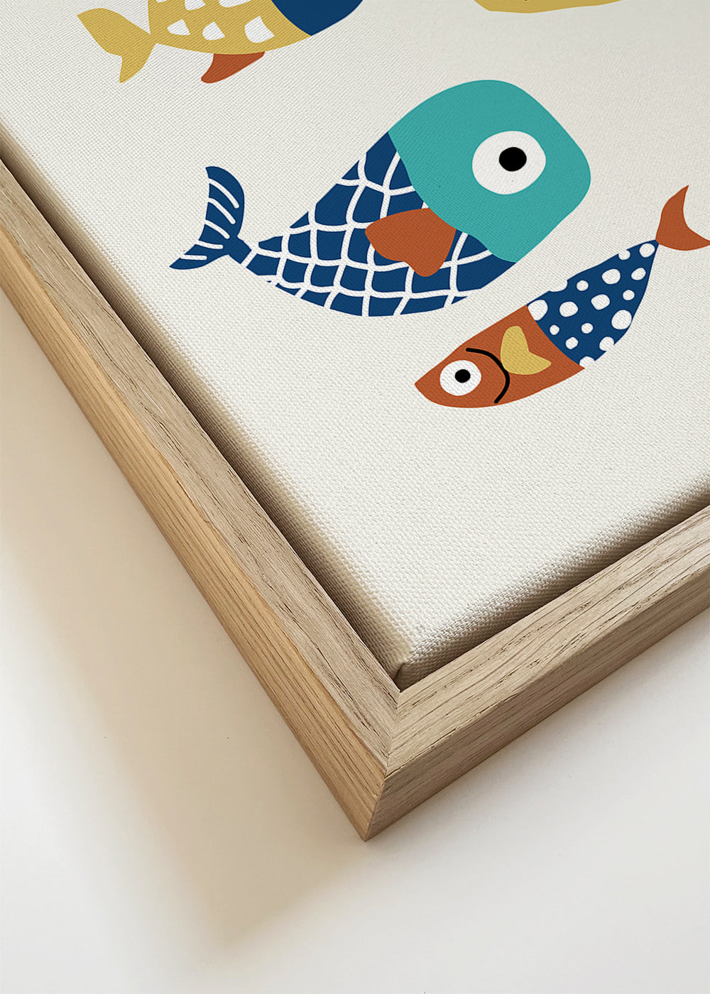 Kinderposter met speelse vissen