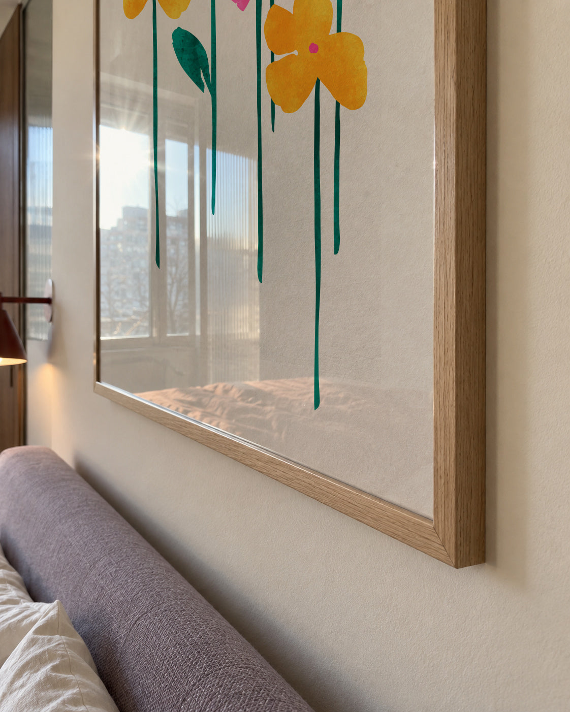Little Happy Flowers - Framed poster detail