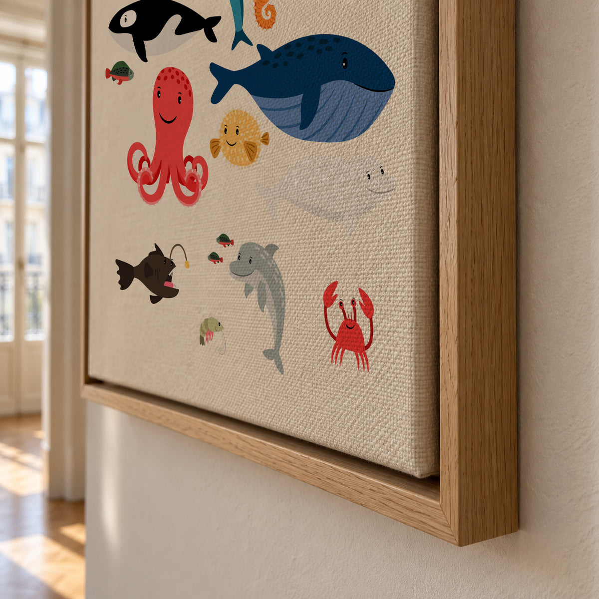 Ocean Wonderland - Framed canvas detail