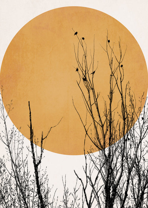 Botanische print oker zon