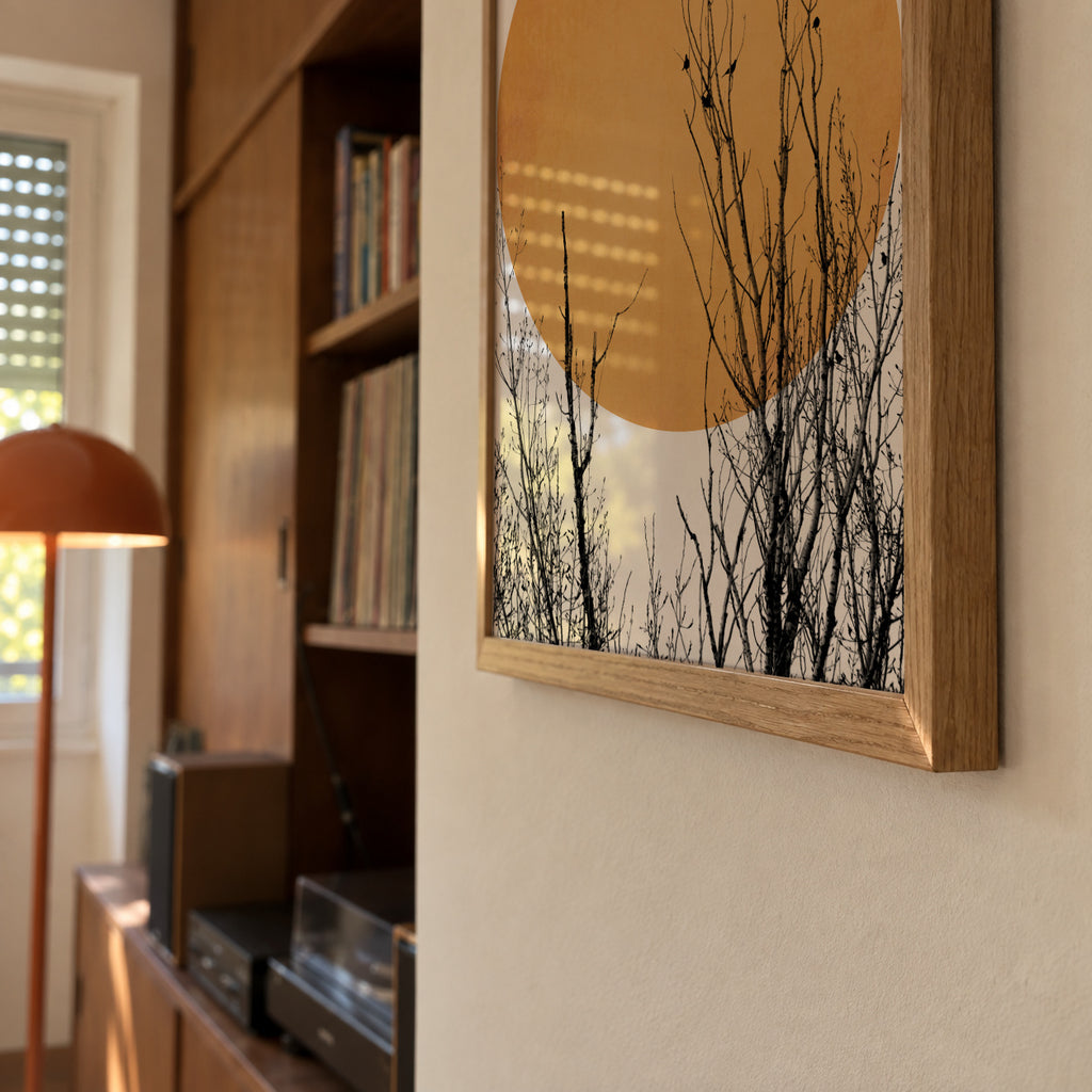 Sunset dreams - yellow - Framed poster detail